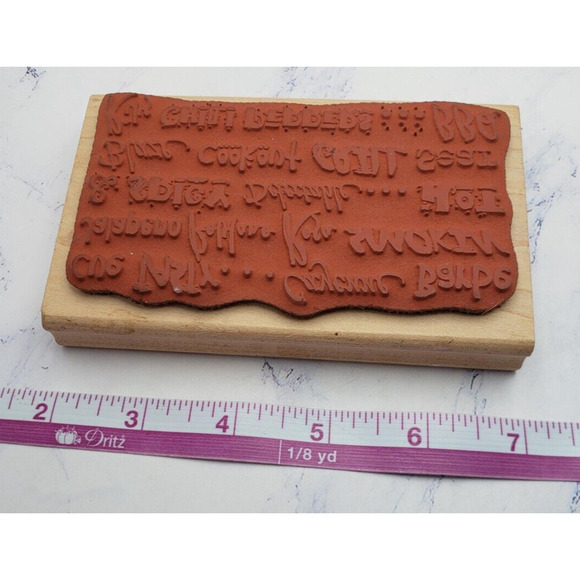 Printworks Tasty BBQ Background Wood Mounted Rubber Stamp JB2047 - Picture 2 of 7